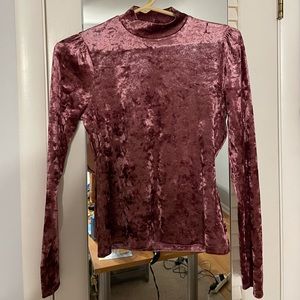 Forever 21 Velvet Turtleneck Top